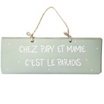 Pancarte dcorative en bois Chez Papy et Mamy