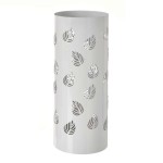 Porte Parapluies cylindrique en métal Blanc 49 cm