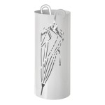 Porte Parapluies cylindrique en mtal blanc 48.5 cm