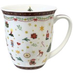 Mug en Porcelaine fine dcoration de Nol