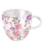 Tasse pour le th double paroi - Roses josephine