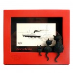 Cadre Photo brique Les Chats de Dubout Le Trio 15.5 x 12.5 cm