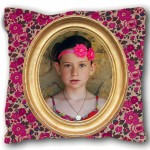 Coussin liberty rose CADRE LOUIS PHILIPPE