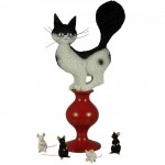 Figurine Les chats de Dubout - Plan de fuite - 17 cm