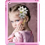 Coque iPad 2 rose avec PHOTO PERSONNALISEE